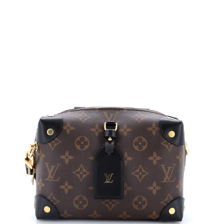 Petite Malle Souple Handbag Monogram Canvas with Leather