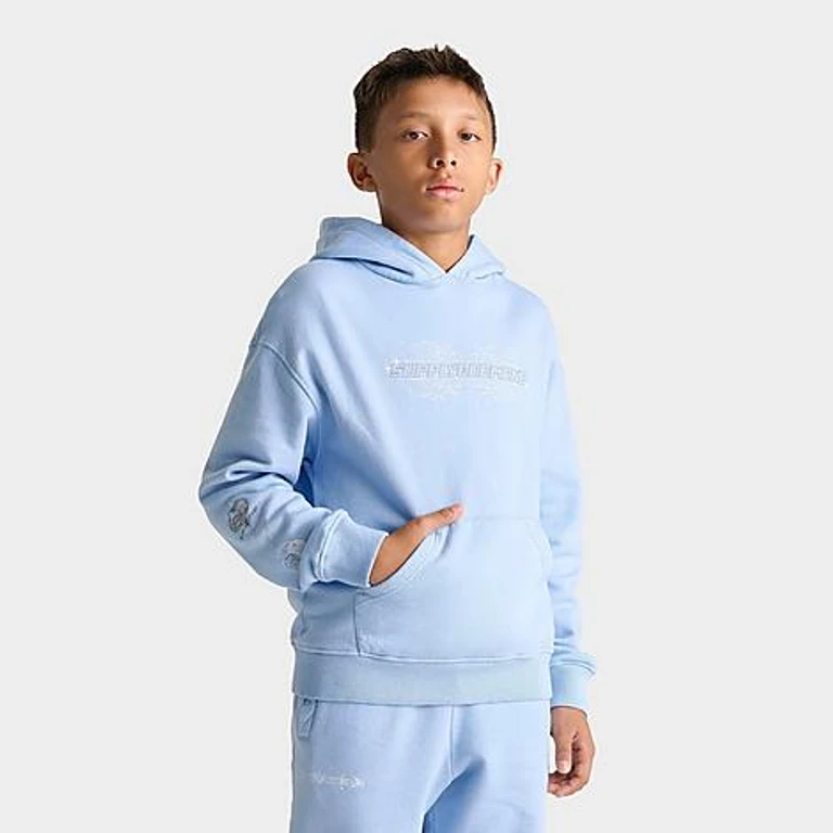 Supply & Demand Big Kids Fury Pullover Hoodie in Bluebell Size: Small