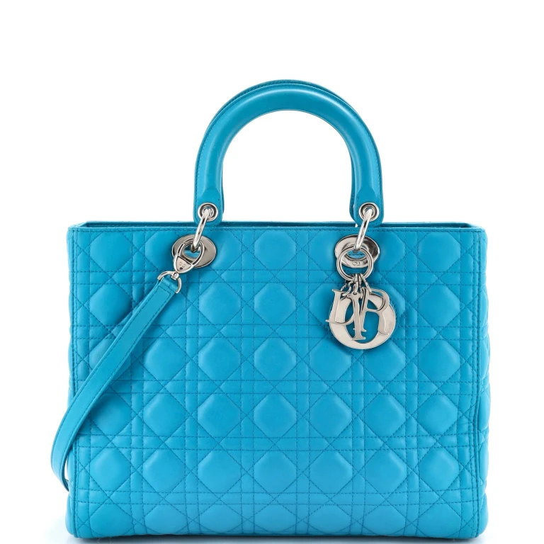 Lady Dior Bag Cannage Quilt Lambskin Large