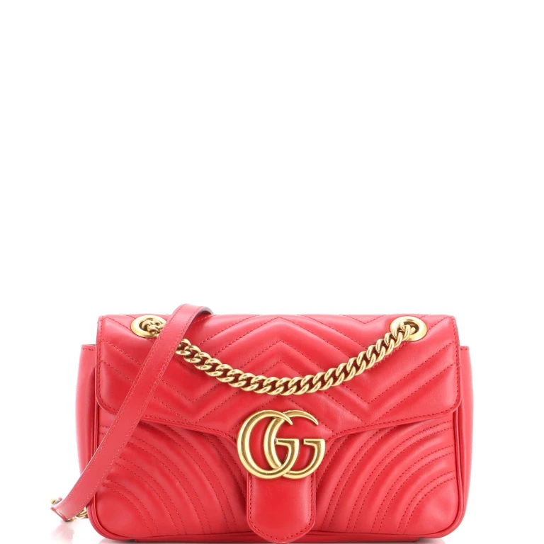 GG Marmont Flap Bag Matelasse Leather Small
