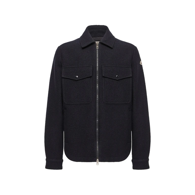 Zip-up Wool Shirt Jacket