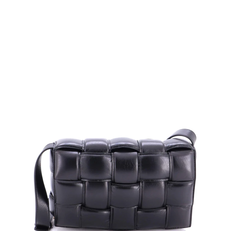 Cassette Crossbody Bag Padded Maxi Intrecciato Leather