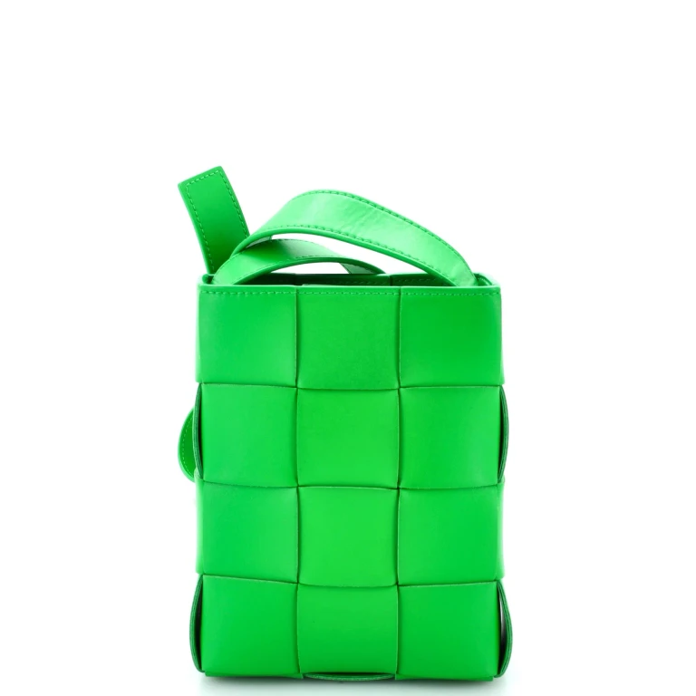 Cassette Phone Holder Crossbody Bag Maxi Intrecciato Leather