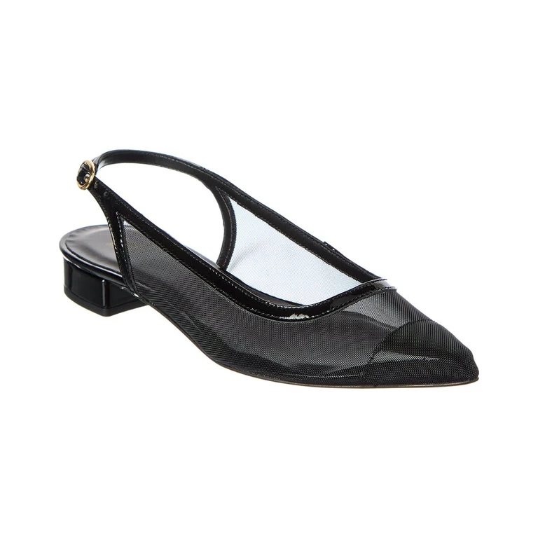 M by Bruno Magli Polina Mesh & Leather Slingback Pump