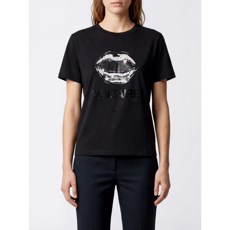 Tone-on-Tone Graphic Print Cotton Crew-Neck T-Shirt by (JWTS02925009)