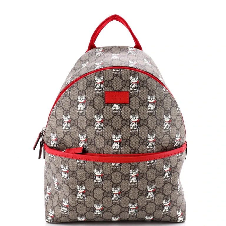 Children's Zip Backpack Printed GG Coated Canvas Small