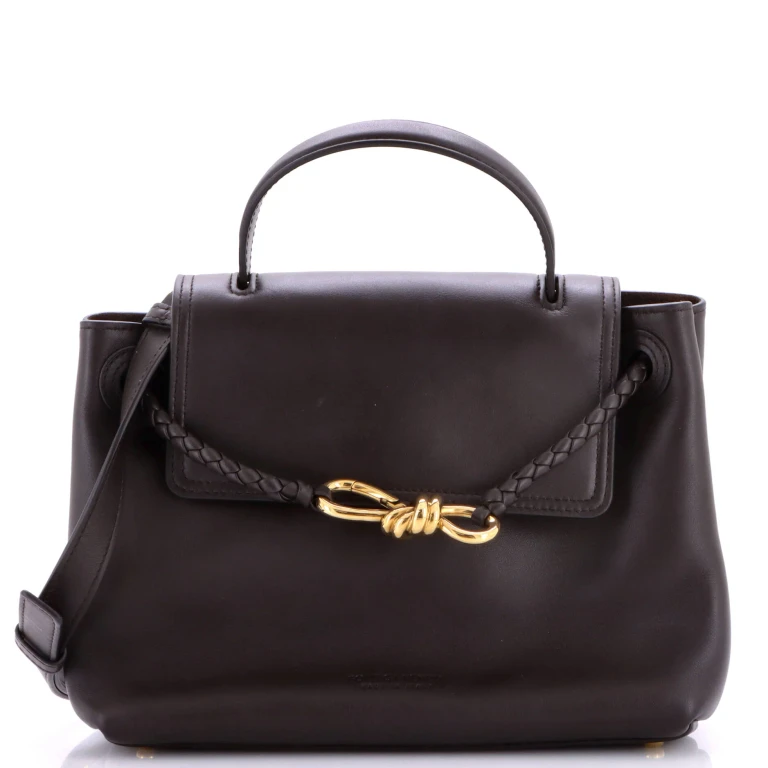 Ciao Ciao Top Handle Bag Leather with Intrecciato Detail Small