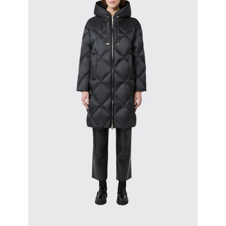 Long Quilted Nylon Down Jacket with Hood (2629496085600002)