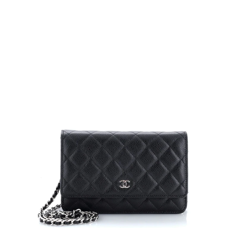 Wallet on Chain Quilted Caviar