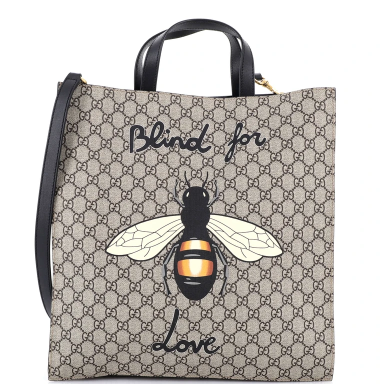 Convertible Soft Open Tote Printed GG Coated Canvas Tall