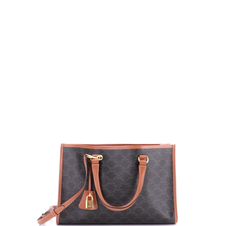 Horizontal Cabas Tote Triomphe Coated Canvas Mini