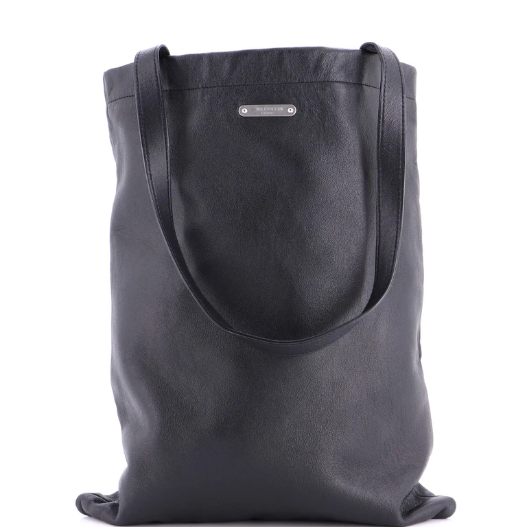 Flat Shopper Tote Leather Medium