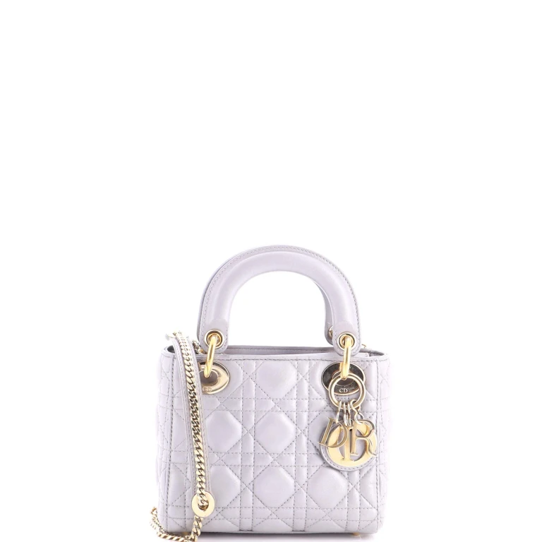 Lady Dior Chain Bag Cannage Quilt Lambskin Mini