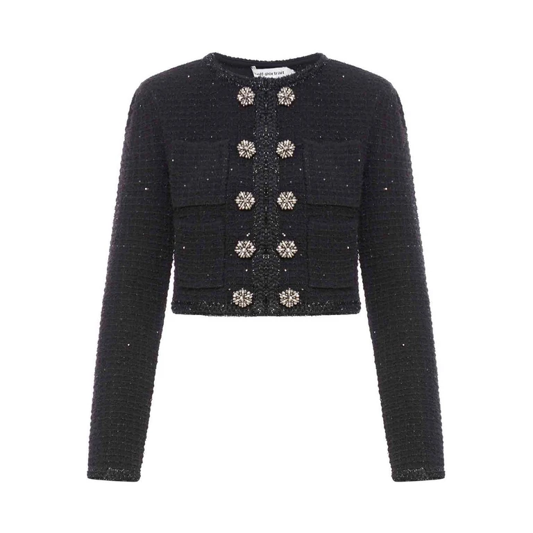 Self Portrait Veste Casual - Noir (SC24007JBBLACK)