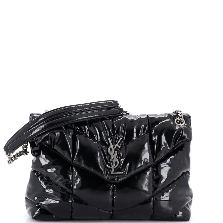 Loulou Puffer Shoulder Bag Quilted Patent Medium