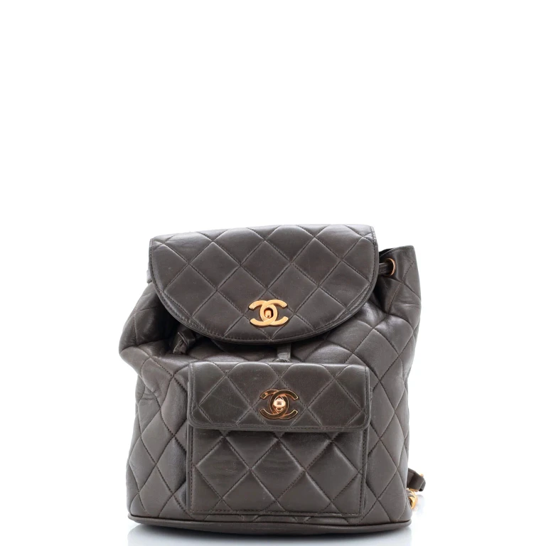Vintage CC Pocket Backpack Quilted Lambskin Small