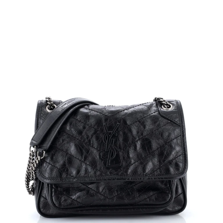 Niki Chain Flap Bag Matelasse Chevron Leather Baby