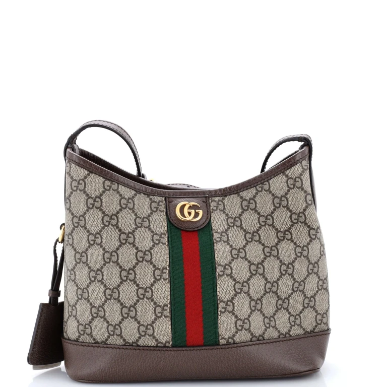 Ophidia Open Bucket Bag GG Coated Canvas with Leather Small