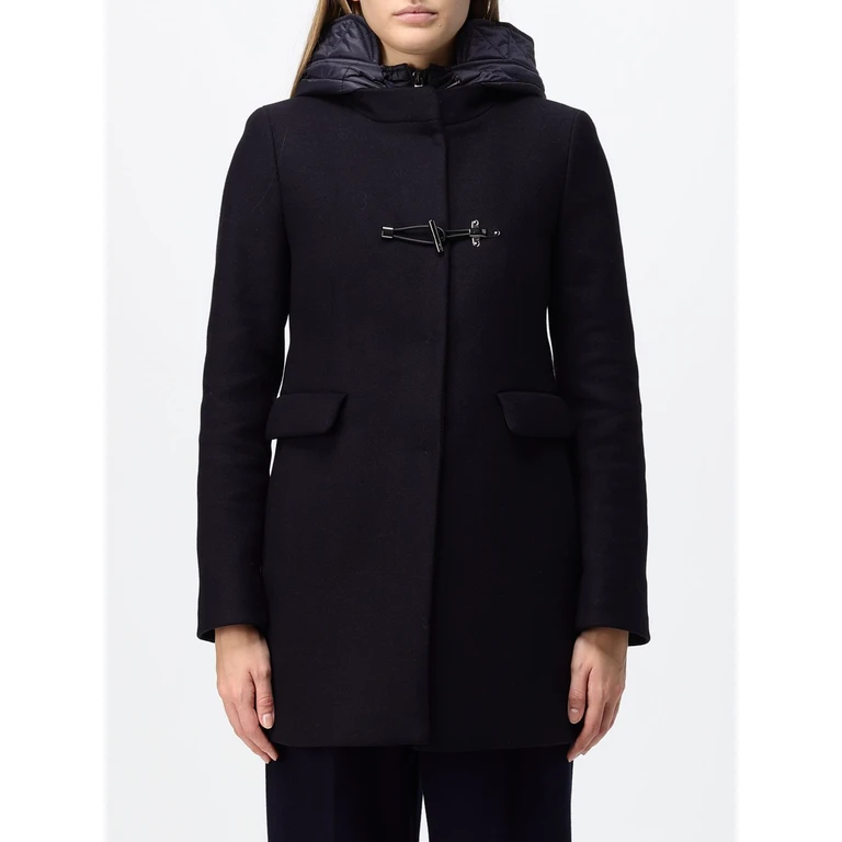 Knee-Length Wool and Cashmere Coat with Nylon Hood and Toggles (NAW59533430YMVU809)