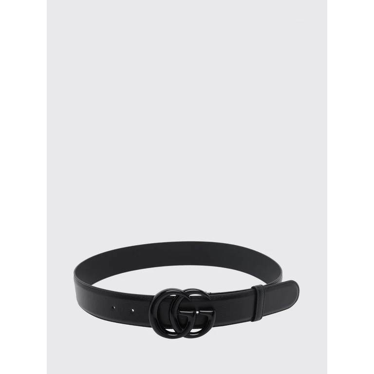 Ceinture Gucci GG Marmont en cuir de veau noir