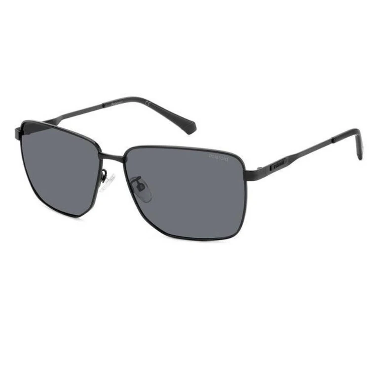Polarized Grey Rectangular Mens Sunglasses PLD 2143/G/S/X 0807/M9 62