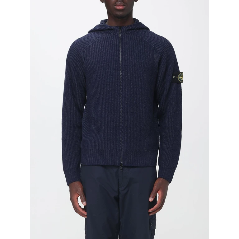 Hooded Cashmere Zip-Up Cardigan with Compass Logo Patch (5100067S0N21V0020)