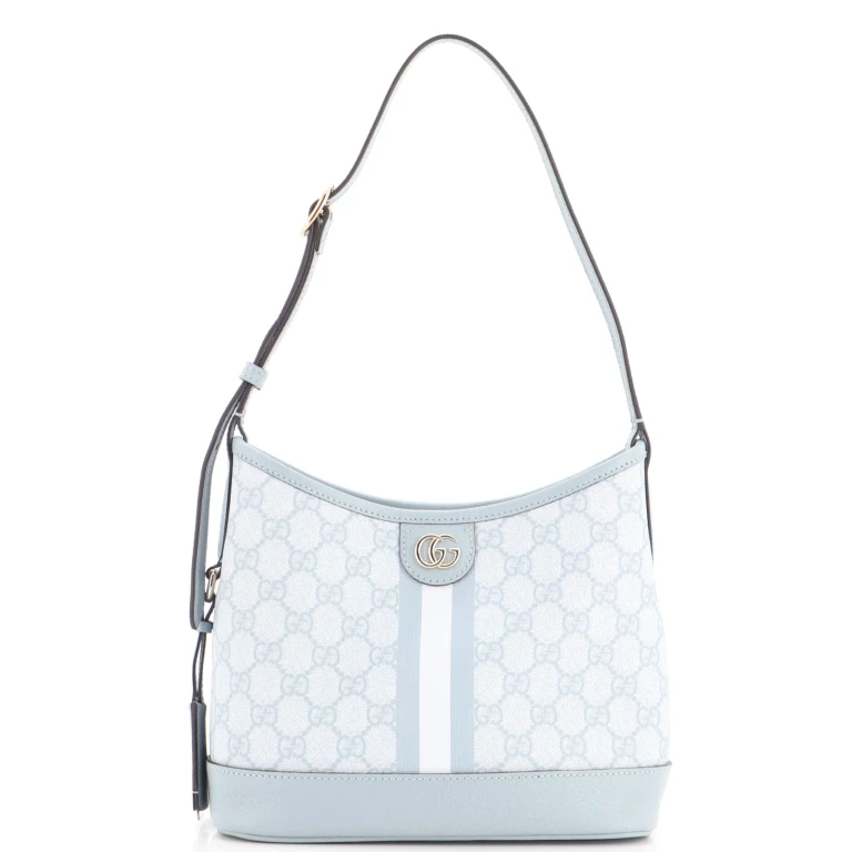 Ophidia Open Bucket Bag GG Coated Canvas with Leather Small
