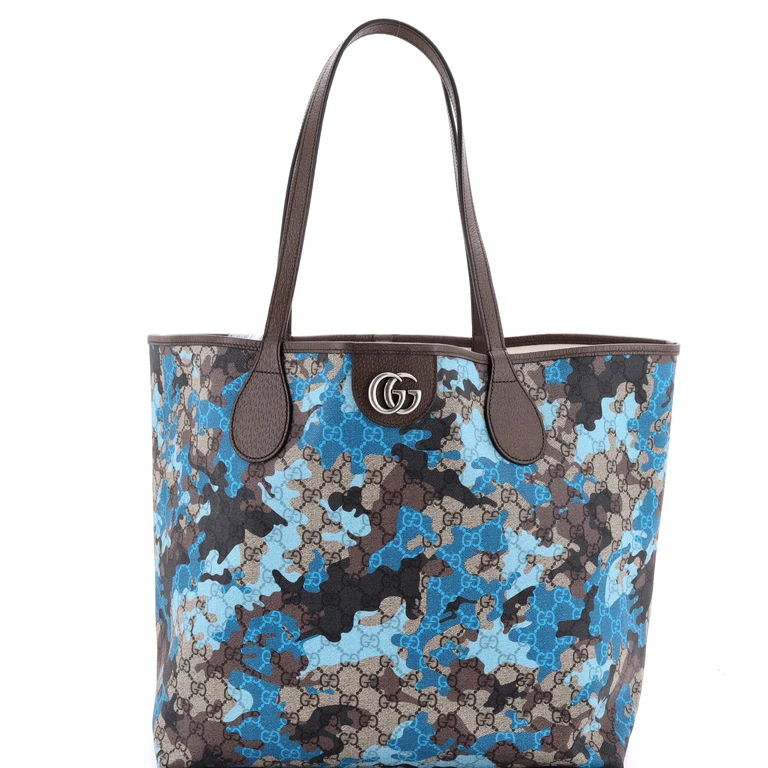 GG Open Tote GG Camouflage Coated Canvas Large