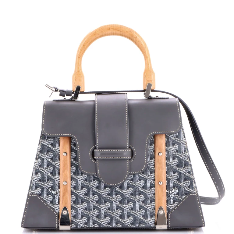 Saigon Top Handle Bag Coated Canvas with Leather PM