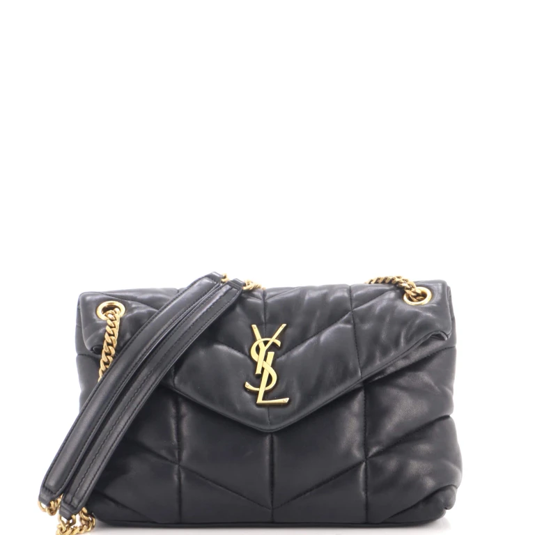 Loulou Puffer Shoulder Bag Quilted Leather Small