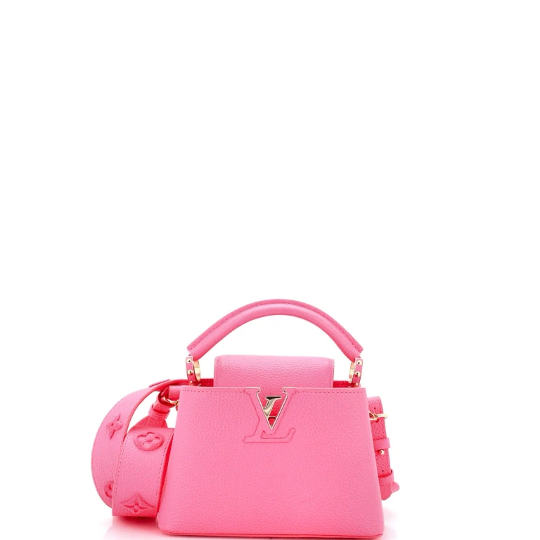 Capucine Bag Leather with Monogram Tuffetage Leather Strap Mini