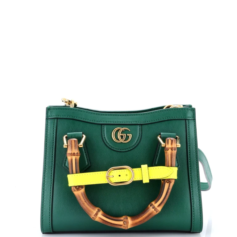Diana NM Bamboo Handle Tote Leather Mini