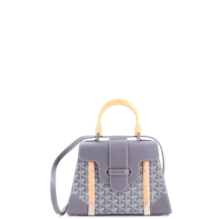 Saigon Top Handle Bag Coated Canvas with Leather PM