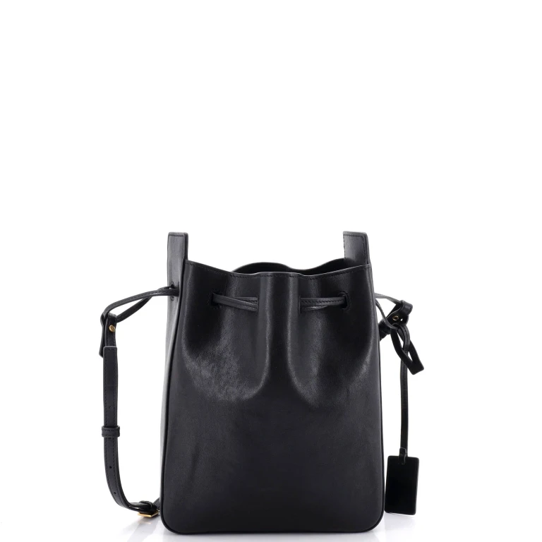 Convertible Bucket Bag Leather Small