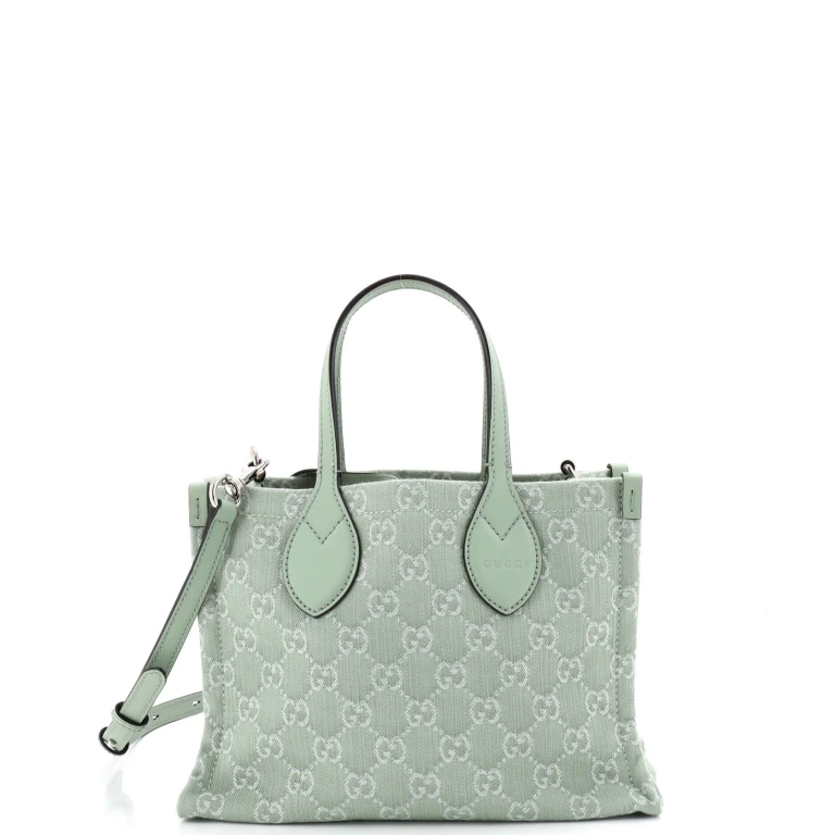 Ophidia Shopper Tote GG Denim Medium