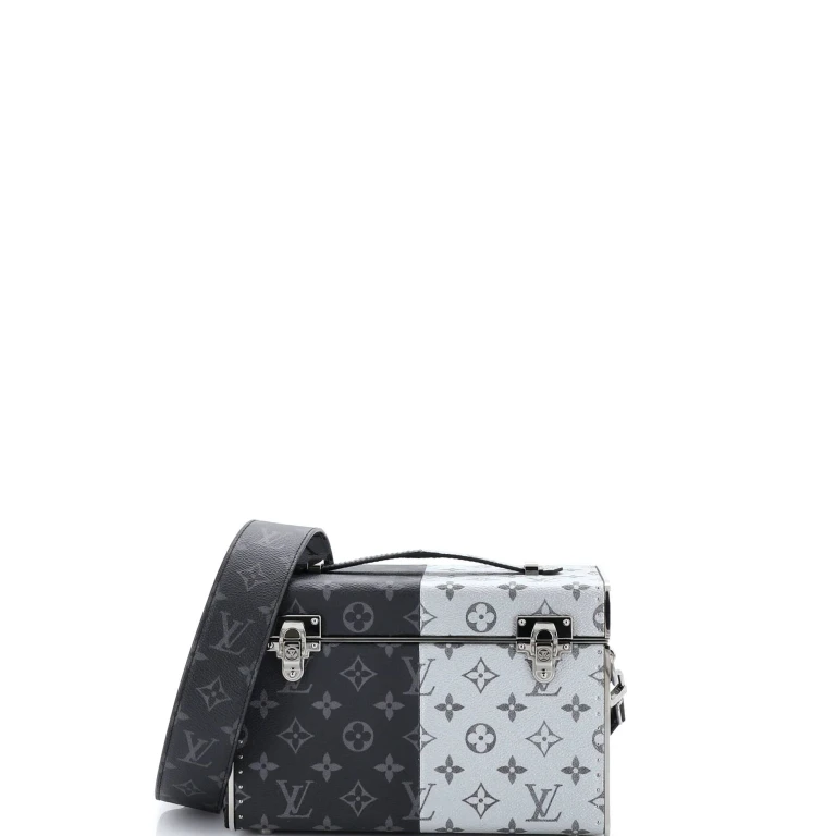 Trunk Shoulder Bag Monogram Eclipse Split Canvas Mini