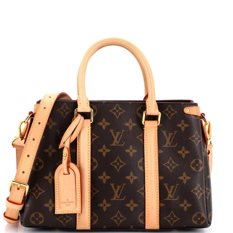 Soufflot Tote Monogram Canvas with Leather BB