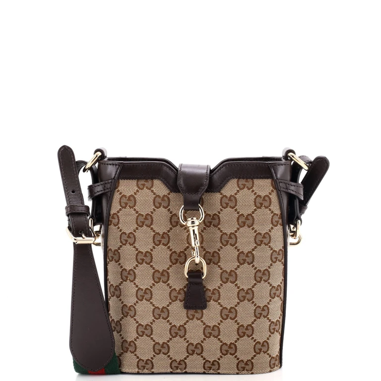 Bucket Bag GG Canvas with Leather Mini