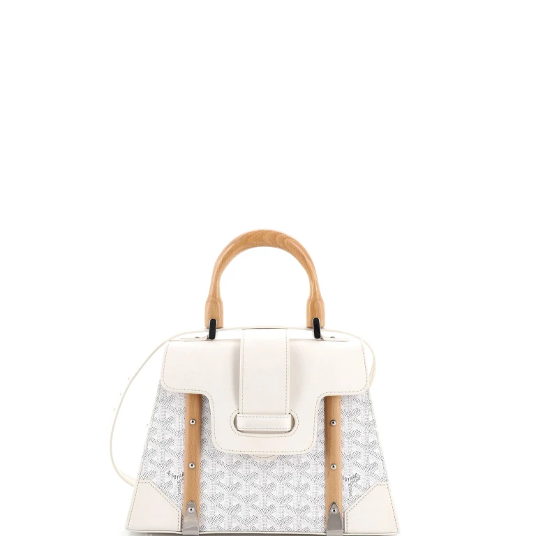 Saigon Top Handle Bag Coated Canvas with Leather PM