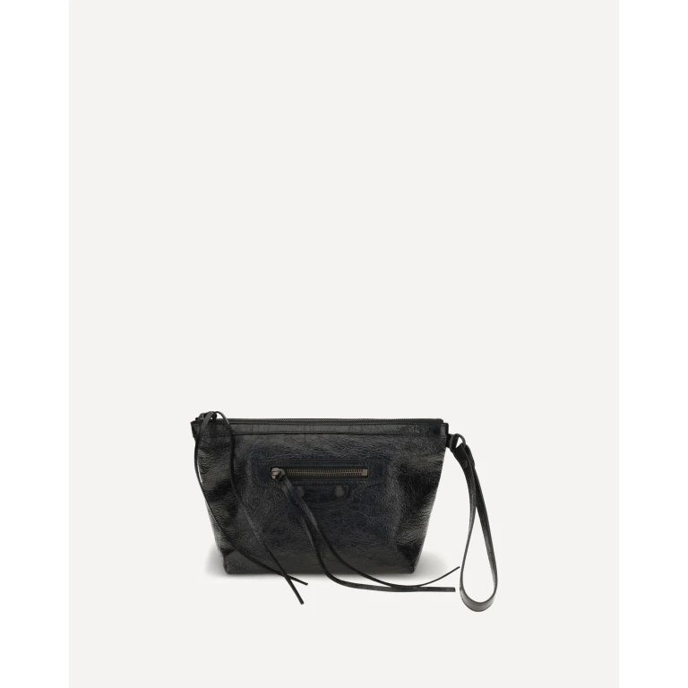 Vintage-effect leather Pouch Female UNI