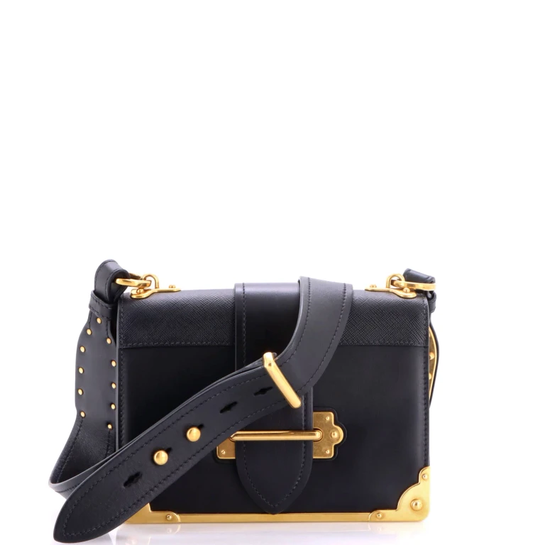 Cahier Crossbody Bag Leather and Saffiano Leather Small