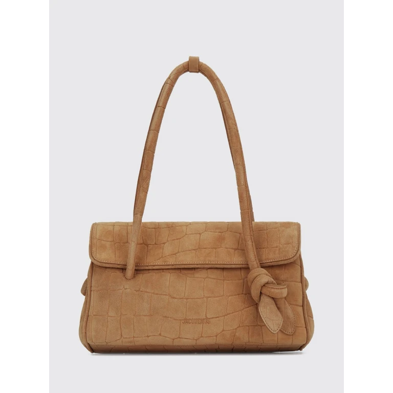 Le Turismo Suede Shoulder Bag with Croc-Effect Print and Knot Detail (BAW00467AC07A09830)