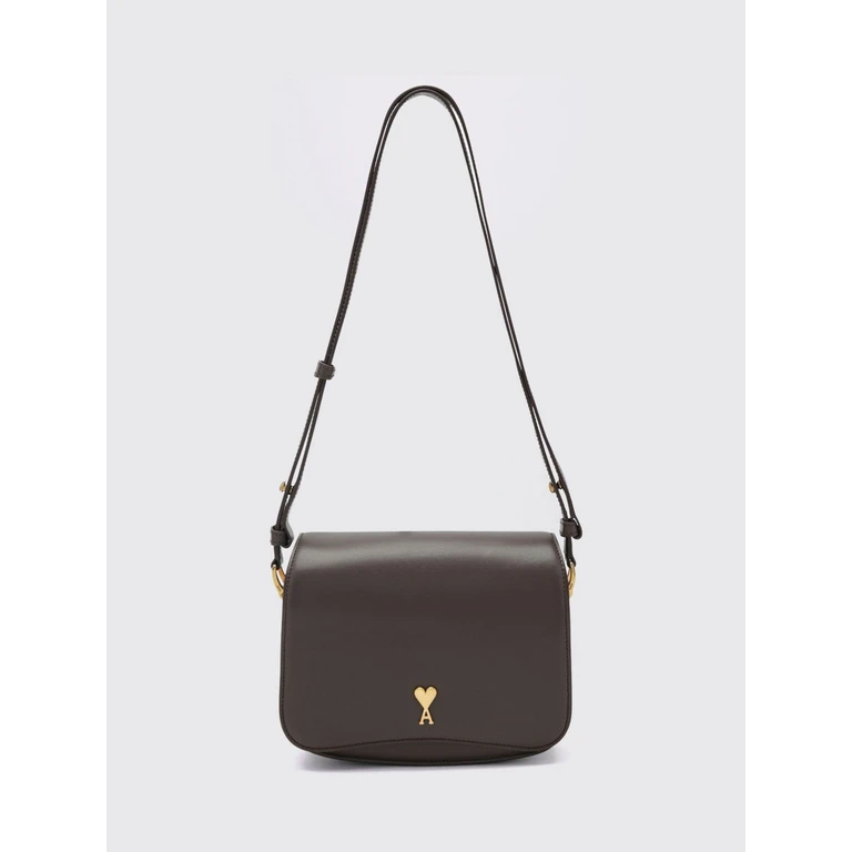 Ami de Coeur Metallic Logo Smooth Leather Crossbody Bag (ULL717AL0208A236)