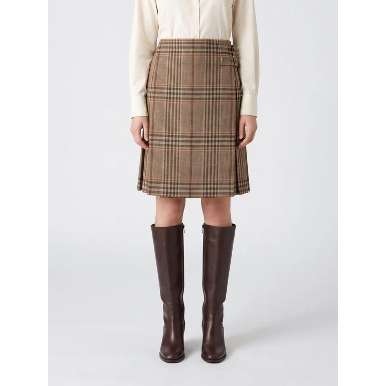 Gonna a portafoglio in lana Vintage Check di Burberry