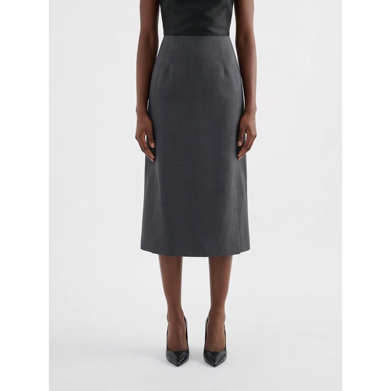 Falda lápiz Jil Sander de lana gris