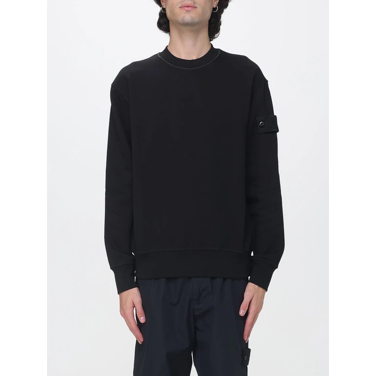 Wool and Cotton-Blend Crewneck Jumper with Compass Logo Patch (6100013S0F15V0029)