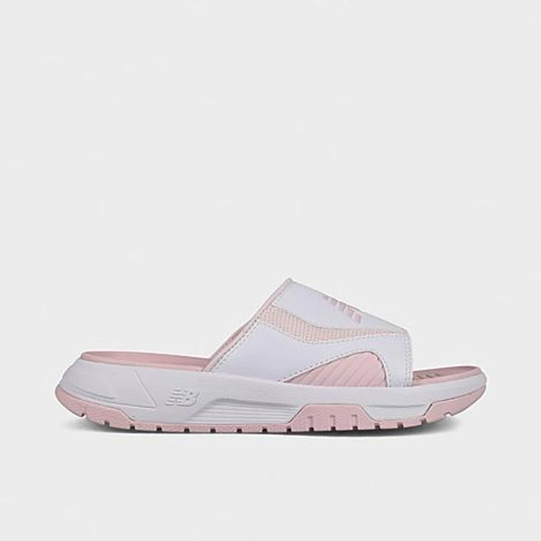 New Balance Women's 200 Premium V3 Slide Sandals in White/Rose Sugar Size: 5.0