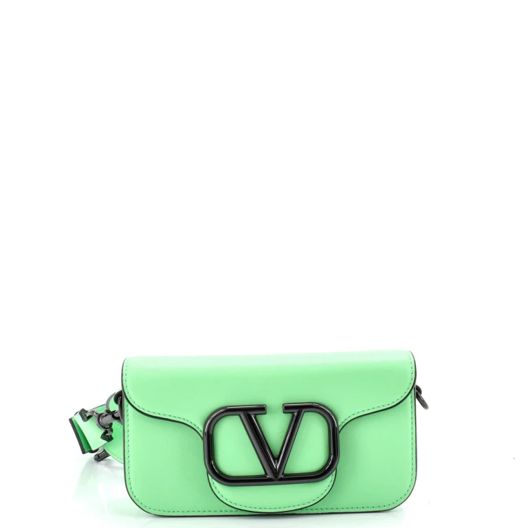 VLogo Flap Shoulder Bag Leather Mini