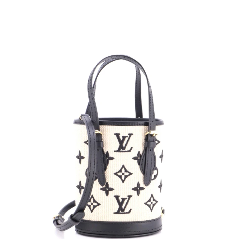 Bucket Bag By The Pool Monogram Raffia Nano