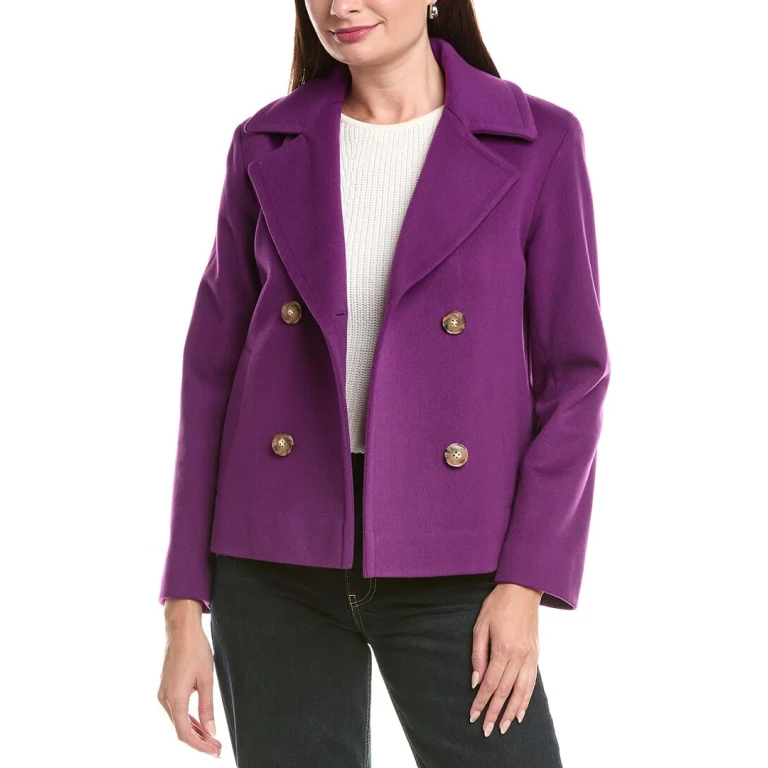 Cropped Wool Peacoat